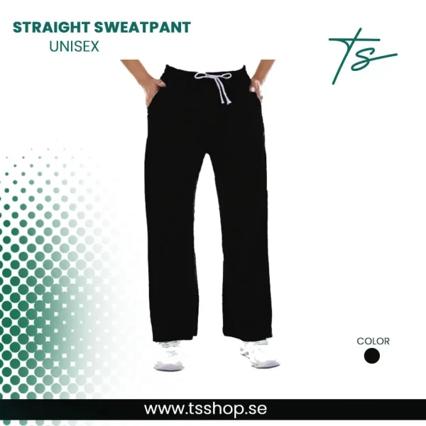 This is an image of Straight black Sweatpants