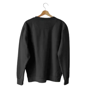 This is an image of blå sweatshirt | Plain Black Sweatshirt | Unisex