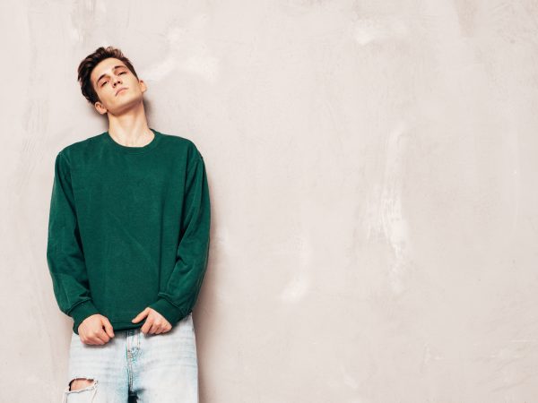 This is an image of grön sweatshirt | green swatshirt