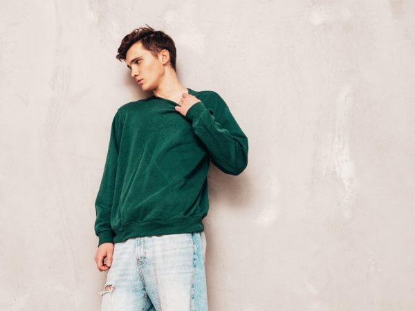 This is an image of grön sweatshirt | green swatshirt