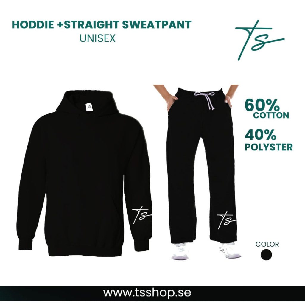 Black Hoodie and Sweatpants set